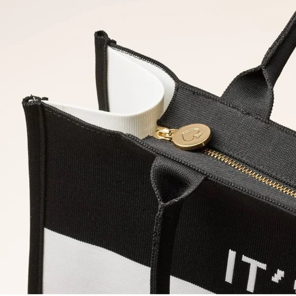 Kate spade x target colorblock knit Black/White Tote Bag BNWT - Picture 4 of 8